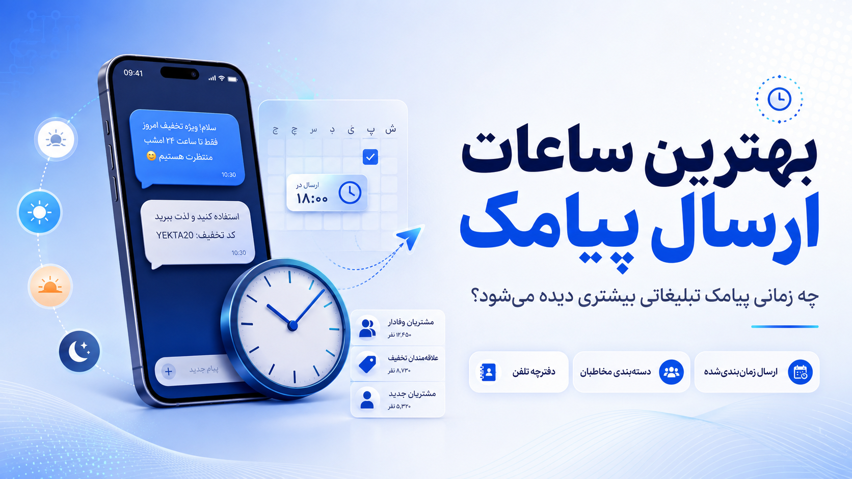 بهترین ساعات ارسال پیامک تبلیغاتی و اطلاع‌رسانی
